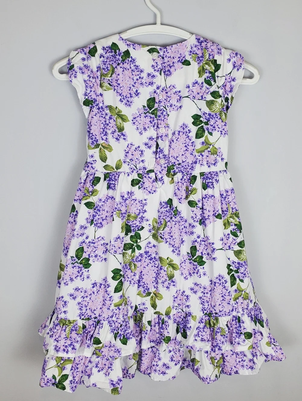 Gymboree Girls Lilac Poplin Tiered Dress Lovely Lavender Size 7 - Picture 3 of 14